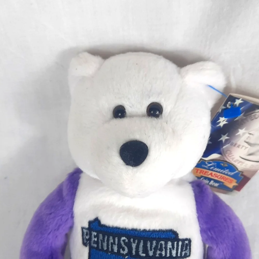 Pennsylvania Limited Treasures Coin Bear Plush Stuffed Animal with Coin NEW